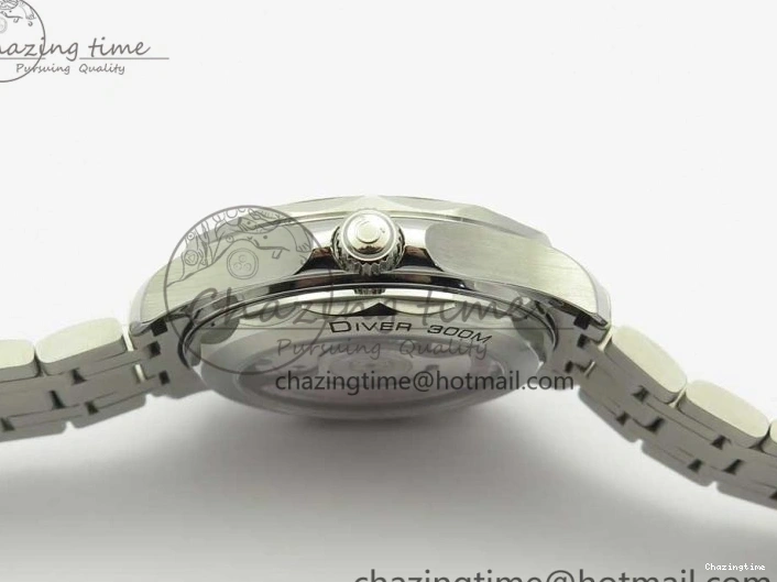 0417 2018 Seamaster Diver 300M OMF Best Edition Black Ceramic Black Dial on SS Bracelet A8800 (Black Balance Wheel) Breathable 7959